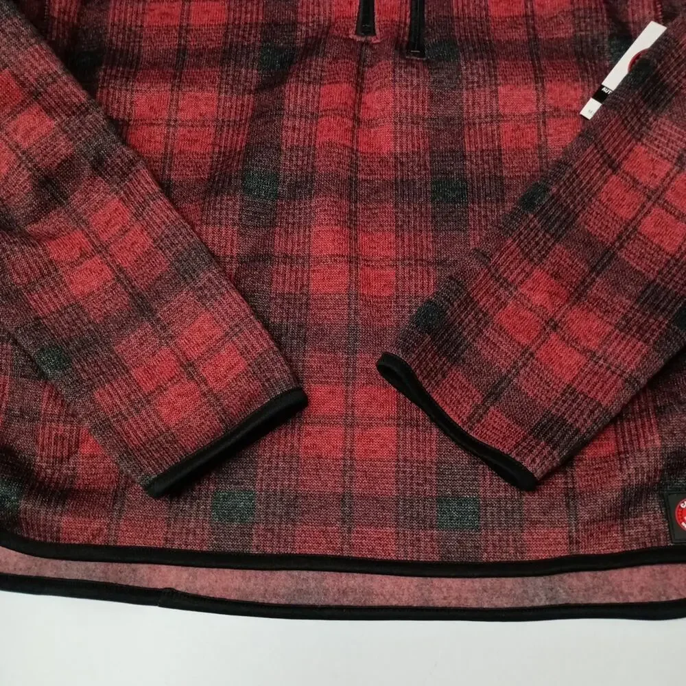 Canada Jacket Shacket Men's 2XL Red Buffalo Plaid‎ 1/4 Zip